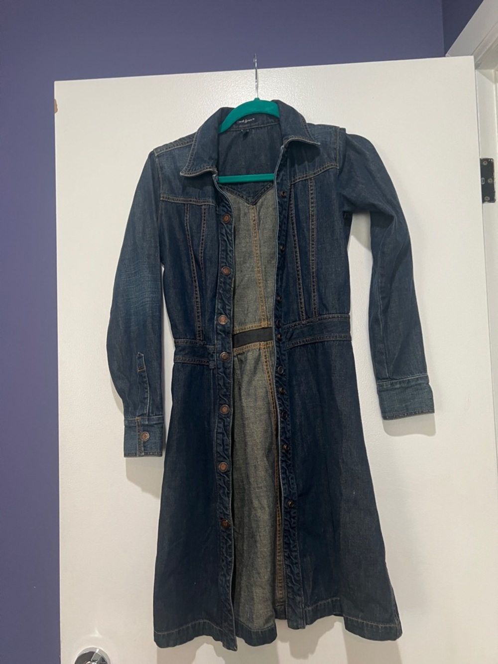 Vintage Earl Jean Women's Dark Indigo Denim Coat P (XS) NWOT